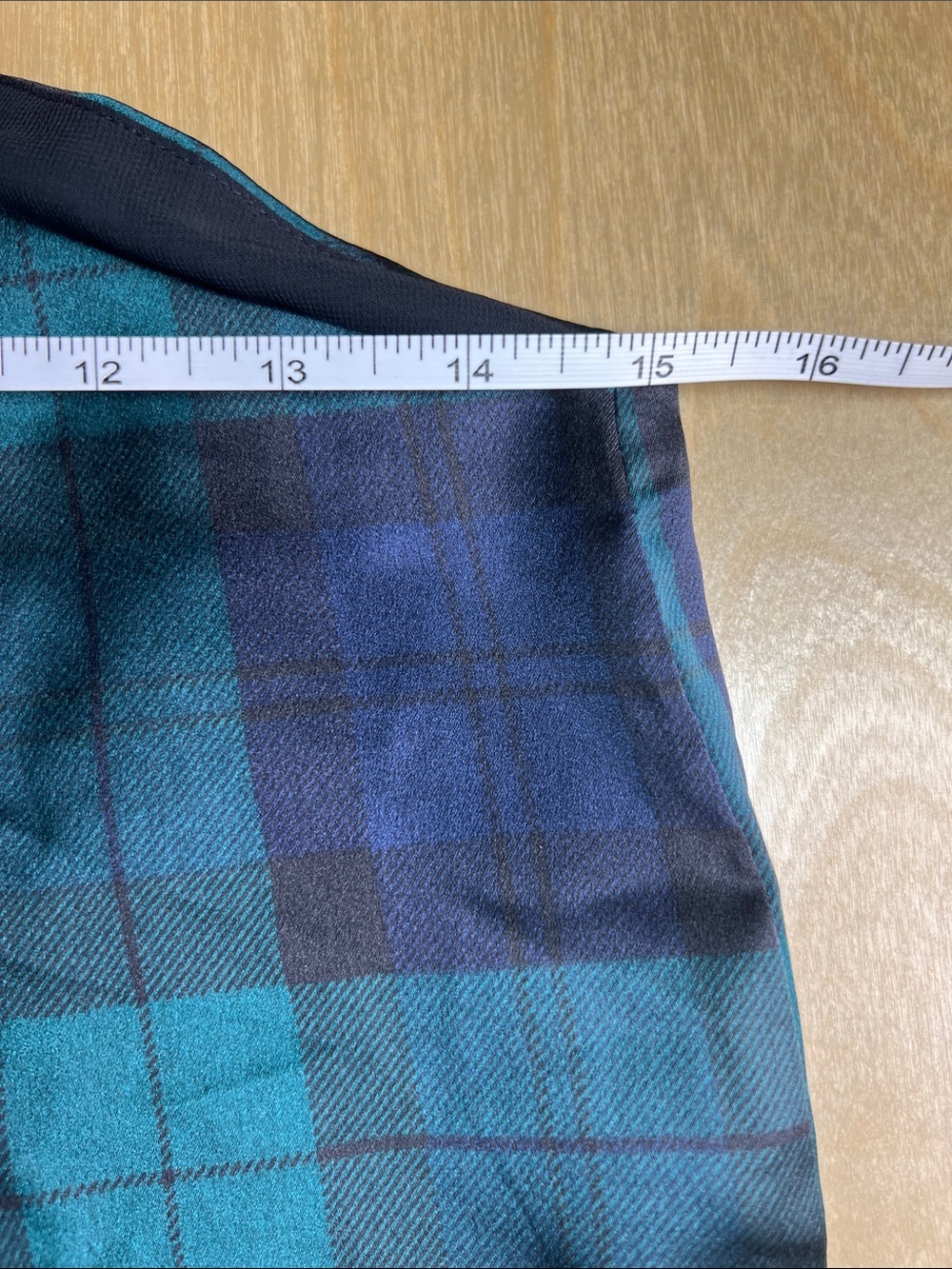 Ann Taylor Navy and Teal Plaid Halter Top size XXSP - Picture 6 of 7